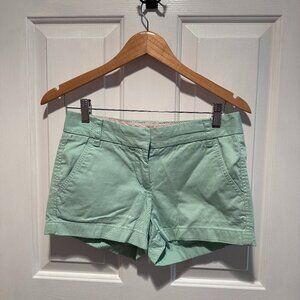J Crew Chino Women's Shorts Mint Green Size 0